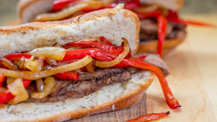 Steak Pepper Sandwiches Around My Family Table