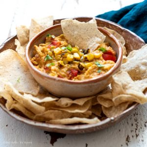 bowl of southwest avocado hummus