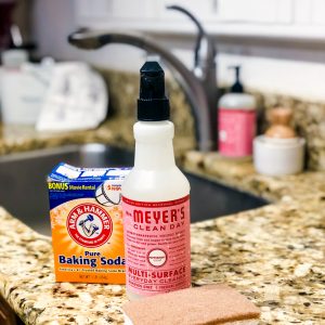 Taking time to properly clean your kitchen sink is a must to avoid food borne illnesses.  Learn how to clean your stainless steel sink in less than 5 minutes per week to keep it sanitized and shiny. This method actually works for all kitchen sinks.