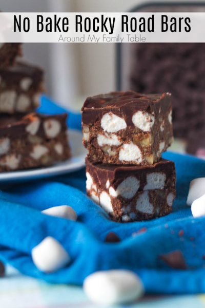 No Bake Rocky Road Bars - Around My Family Table