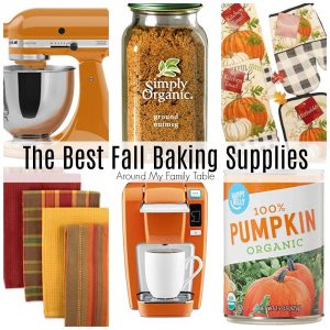 fall baking supplies collage