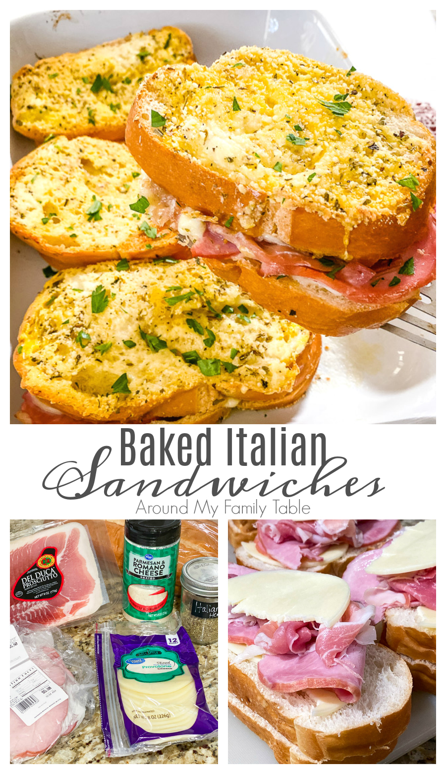 Baked Italian Hoagie Recipe - a quick and easy sandwich recipe.
