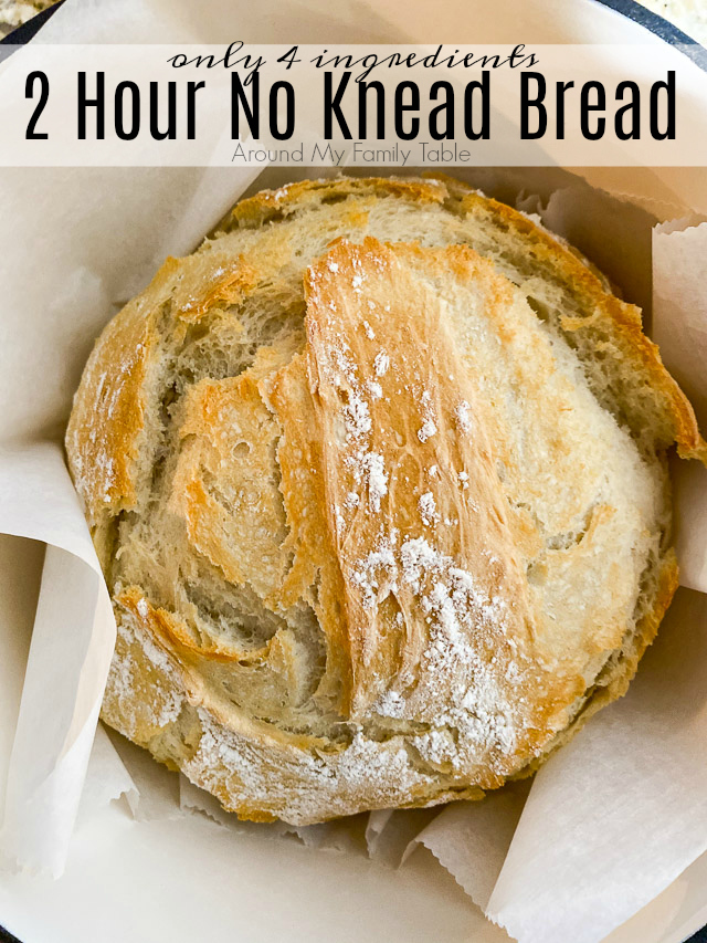 Easiest 2 Hour No Knead Bread - Around My Family Table