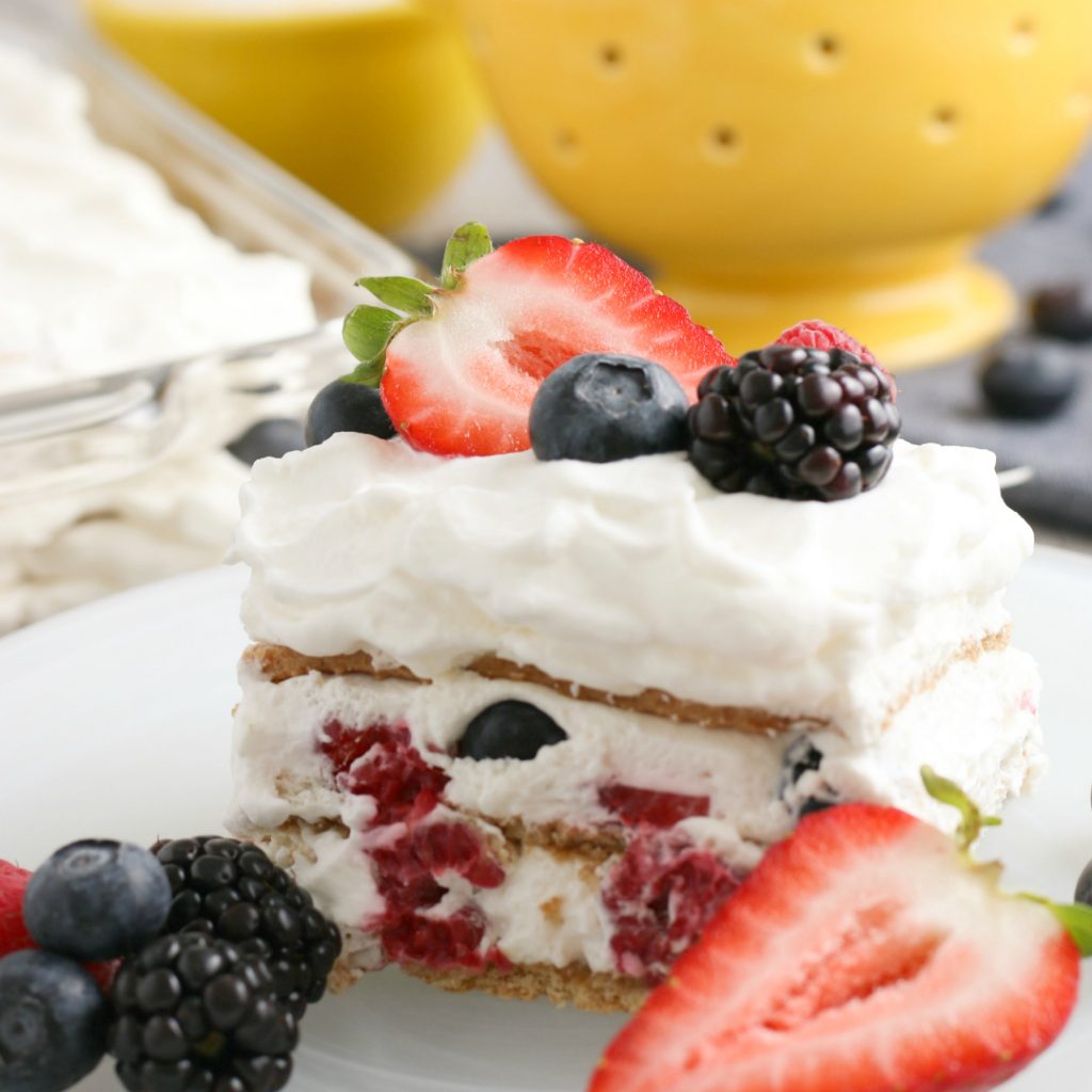 Mixed Berry Graham Cracker Icebox Cake Around My Family Table